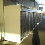 工場内製品パレット置き場テント