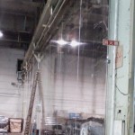 工場内透明間仕切シートのリニューアル工事1