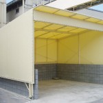 工場内の可動式倉庫テント2