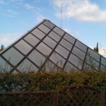 ピラミッド型天窓テント新設　施工前